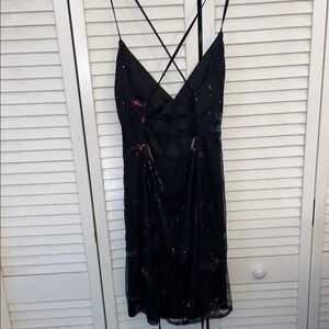 Lulu's Black Backless Strappy Dress